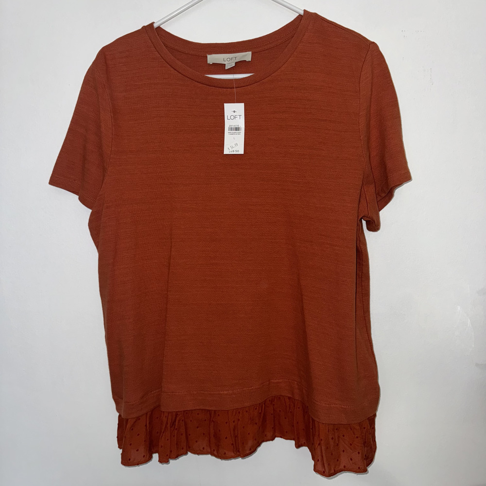 NWT Blood Orange Loft Teacher Top Size L